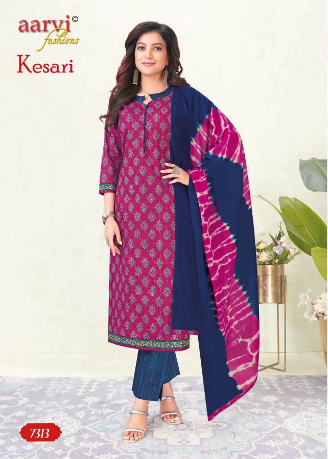 Kesari Vol 1 By Aarvi Pure Cotton Printed Kurti With Bottom Dupatta Wholesale Online